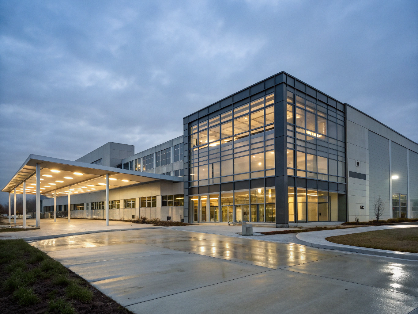 Modern medical pavilion and healthcare outpatient facility