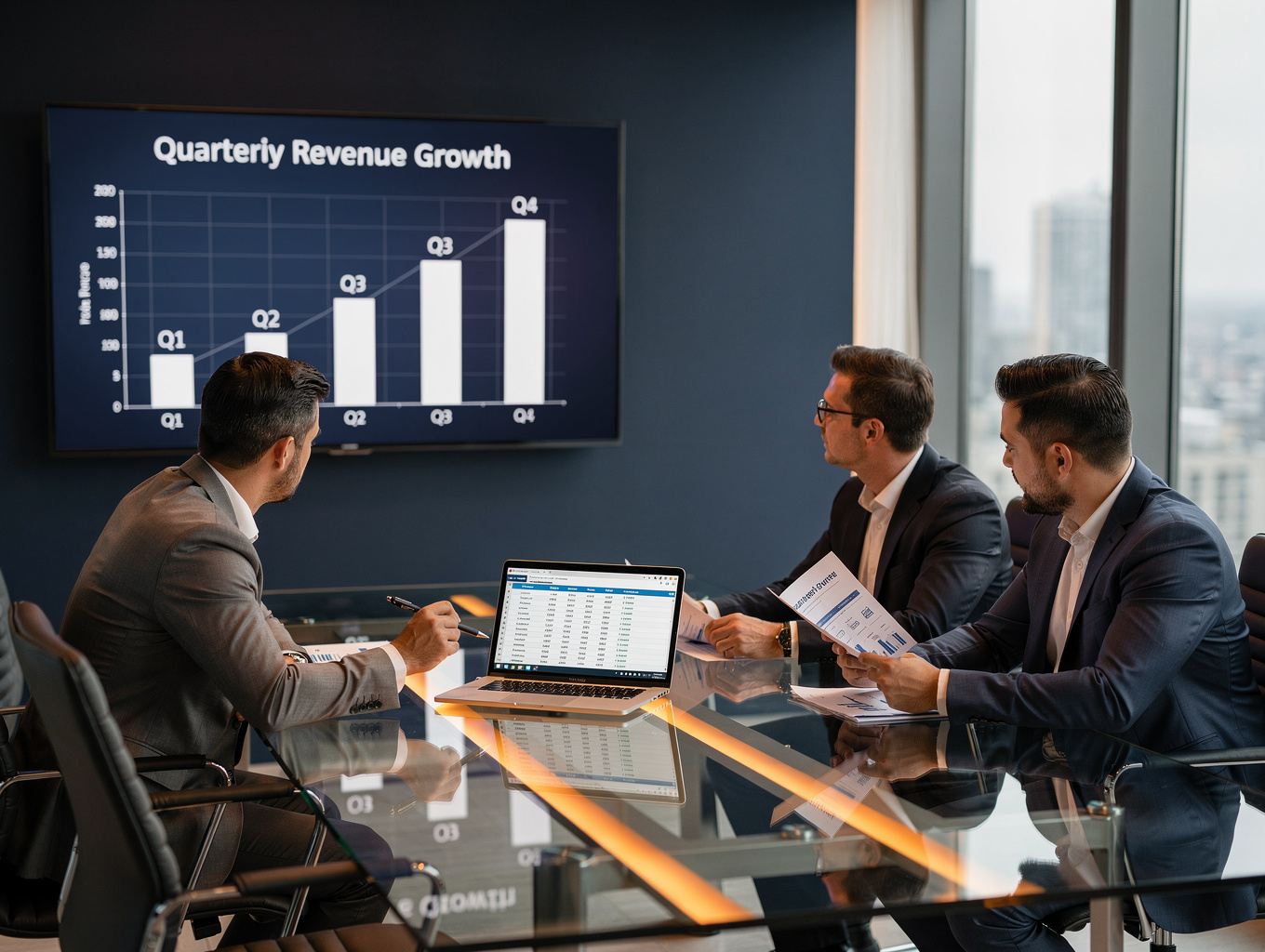 Pius Capital Group advisors discussing financing strategy